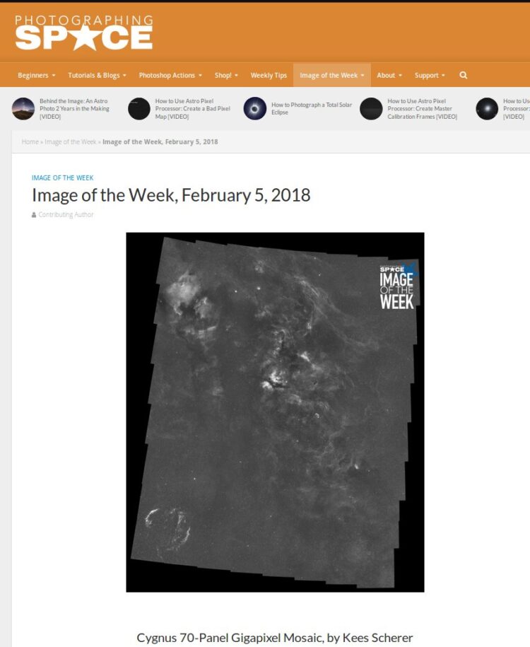 En een half jaar later ook nog Photographing Space Image of the Week. Wanneer er ooit een versie van