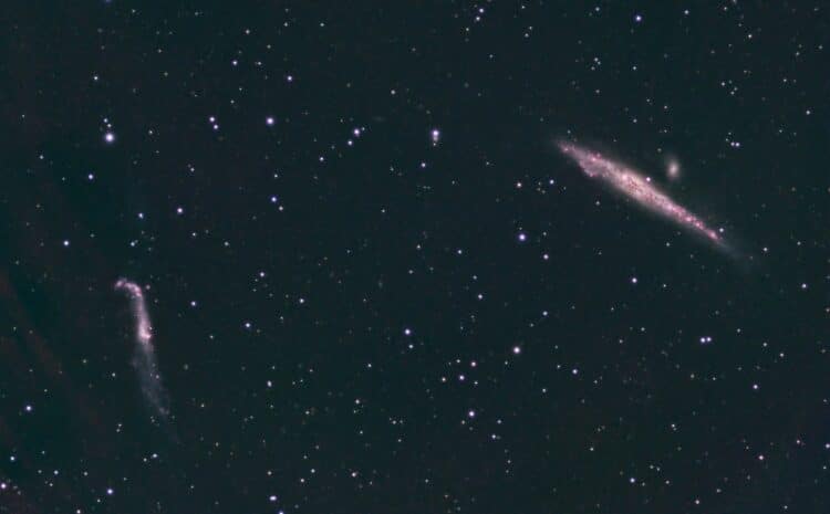 Een verzameling van galaxies (NGC4631, NGC4627, NGC4657 en NGC4656) geschoten met de TS 130/910 APO,