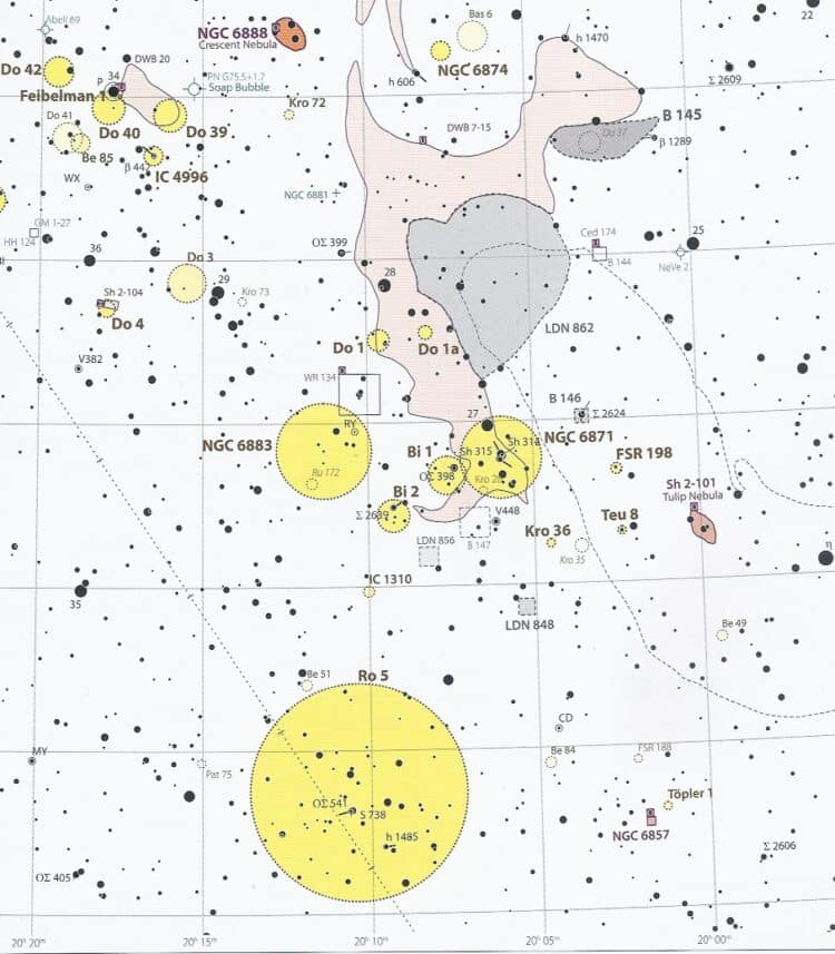 De Interstellarum deep sky atlas is ook een fijn hulpmiddel om de wat minder bekende objecten te 