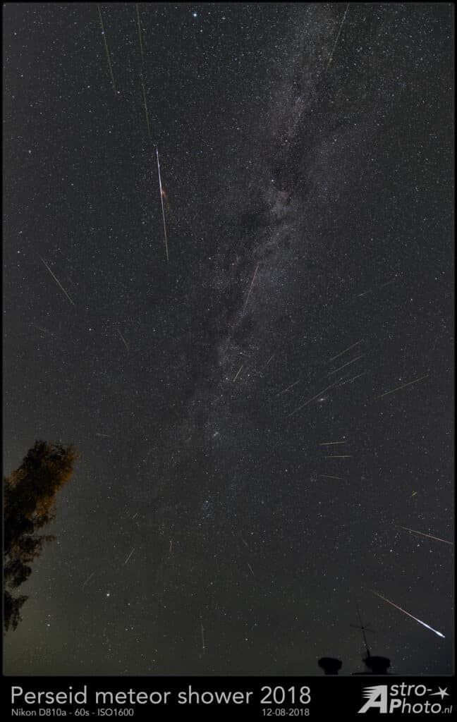 Op de avond van de 12e tot en met 13 augustus heb ik de perseïden meteorenregen vanuit Steinborn in