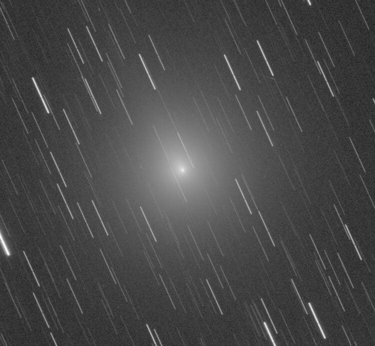 46P/Wirtanen 28-nov-2018 20:25-22:25 UTC, 100x 30 seconden Luminance, Esprit 100/QHY16200 CCD. De Di