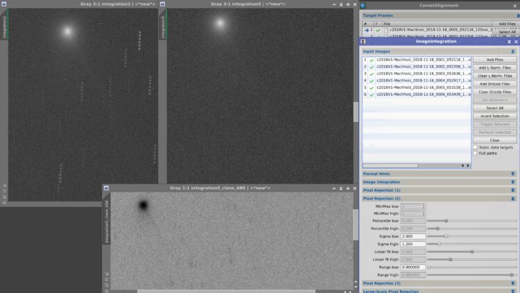 Komeet C/2018 V1 (Machholz-Fujikawa-Iwamoto) was vanmorgen om 05:50 nog maar op 14 graden hoogte in 