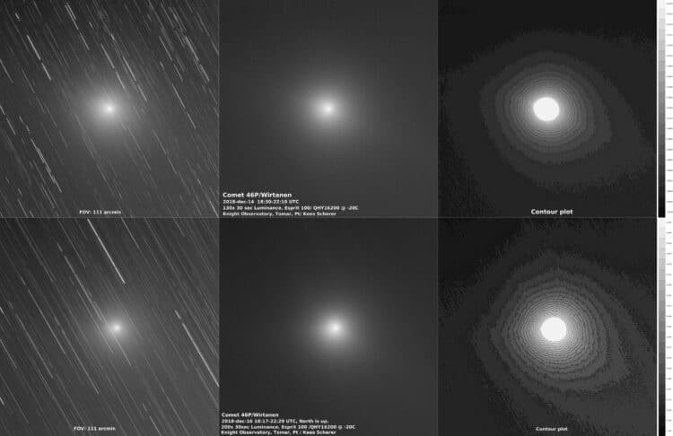 Kleine verschillen met 2 dagen er tussen, maar toch verschillen. En een leuk 6 luik….Comet_46P