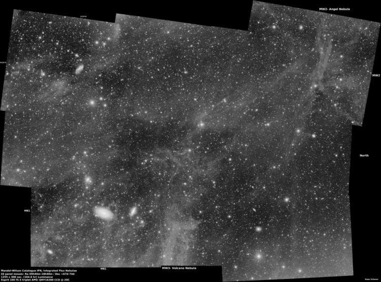 En een eindversie met alleen masked stretch en curves. Flickr link. Astrobin link.IFN-MW-Volcano2A