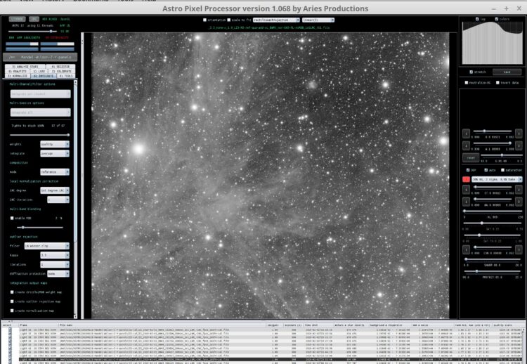 Vannacht is deze data voor de mozaiek uitbreiding binnengekomen, dit is 87x 300 seconden Luminance v