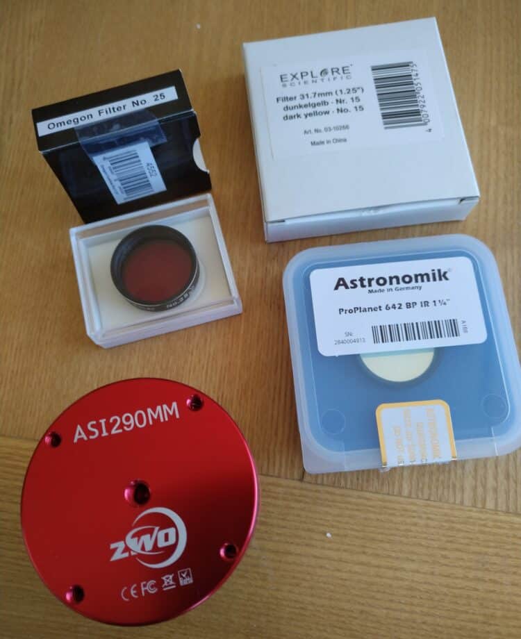 De ASI290MC kleurencamera is toch niet de goede keuze voor de eerste paar jaar met de lage stand van