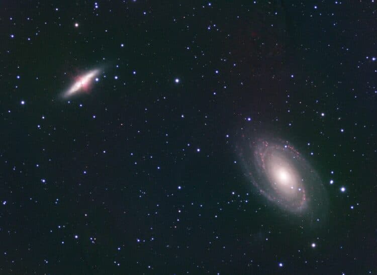 Een paar nachtjes M81/82 data verzameld (B0destelsel) gedurende de afgelopen heldere periode in Limm