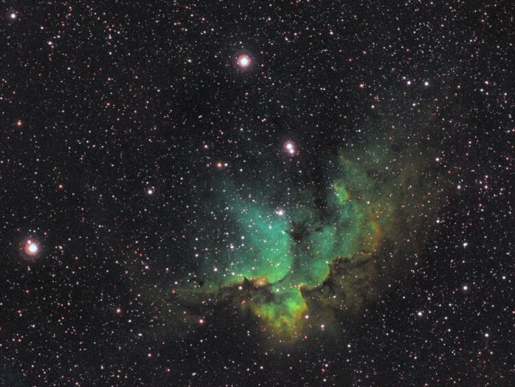 …oftewel The Wizard Galaxy (NGC 7830). Had ik net de camera eraf gehaald, zodat ik met wat ken