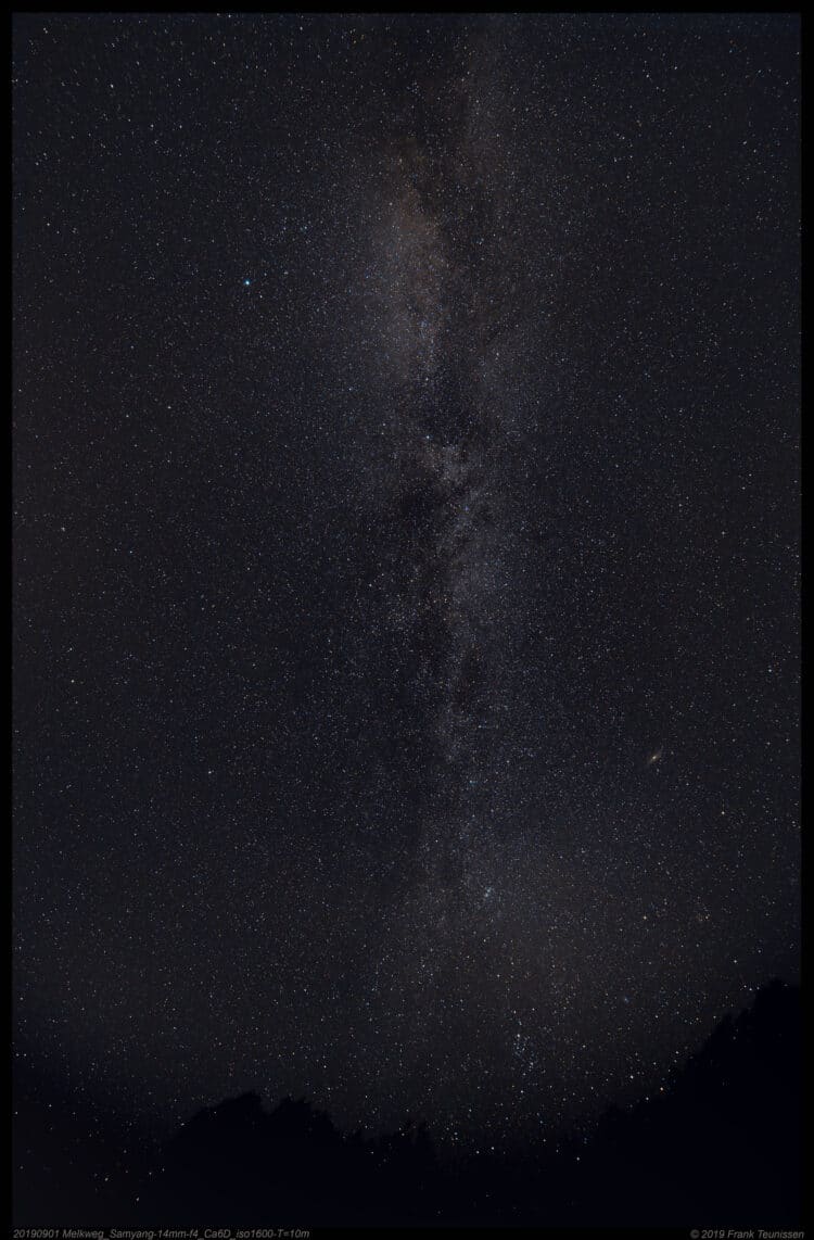 De Melkweg vanuit Zyfflich (Dld) N51° 49.824′ E5° 57.466′ , 1 september 2019 Door de e