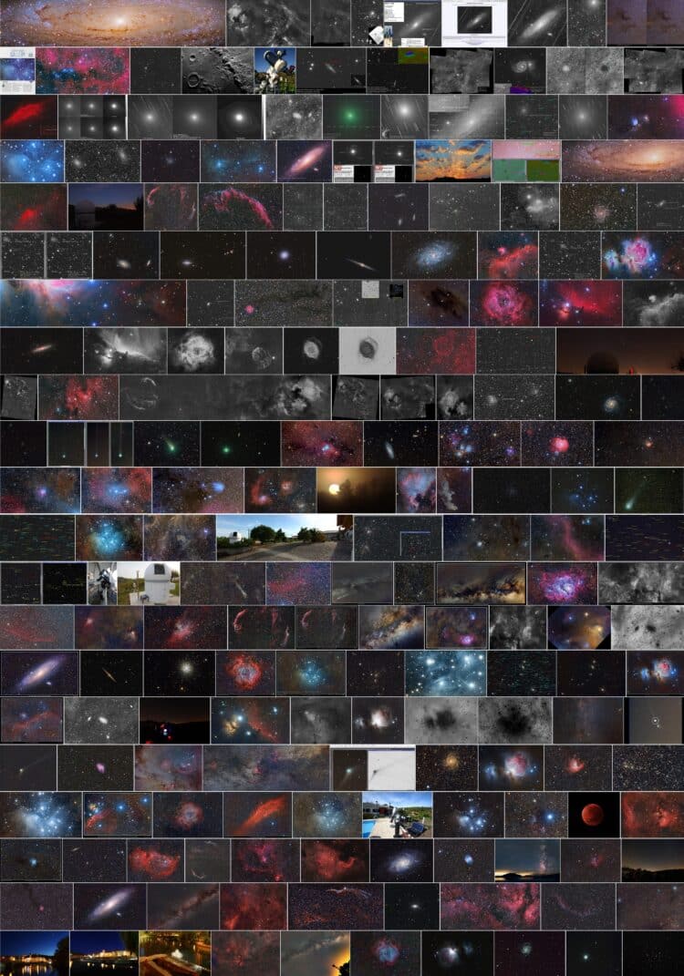 Als nieuwjaarswens een terugblik op mijn astrofoto’s 2015-2019 via een montage van de Flickr P
