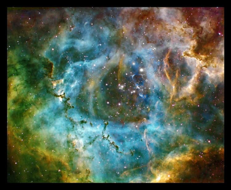 Rosette Nebula — Astrodon 3nm H-Alpha – Green (13 x 1800s at -40C) Astrodon 3nm NII R
