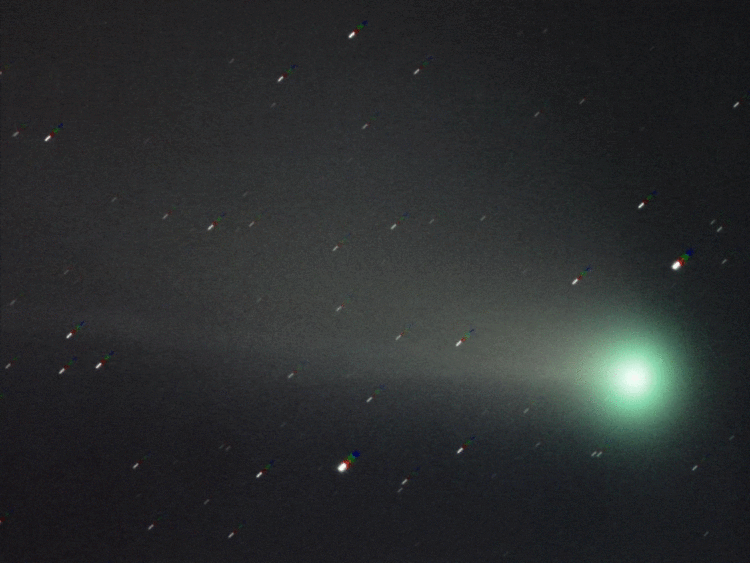 Gisteravond had ik vier opnames gemaakt van Neowise, met vier verschillende instellingen, de vierde