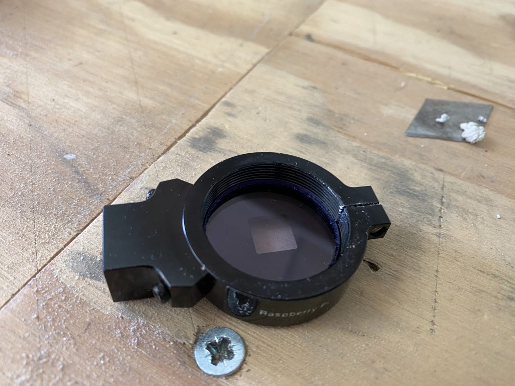 Volgende fase van het plan was om een Light Pollution filter toe te voegen om de gele gloed van de k
