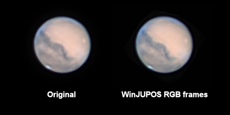Nu we toch aan het testen zijn, dan maar meteen de volgende: WinJUPOS. Met WinJUPOS is het mogelijk