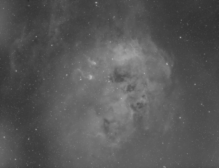 even een testje gedaan met wat nog onbewerkte data van NGC1893 op de nieuw opgetuigde PC met een AMD