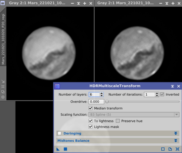 Het kan de HDR MultiscaleTransform zijn. Dat doet nogal wat.marshdmr1