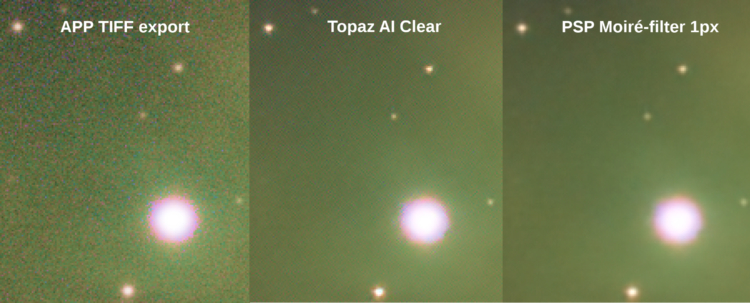 Ja, dat klopt. Topaz heeft overigens drie soorten output: AI Clear, DeNoise AI en Low Light. De laat