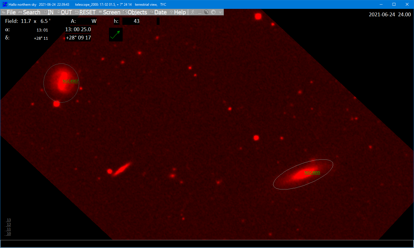 Heel vreemd dit sterrenstelsel is ook niet op de Deepsky Survey2 te vinden. Het lijkt een spookstels