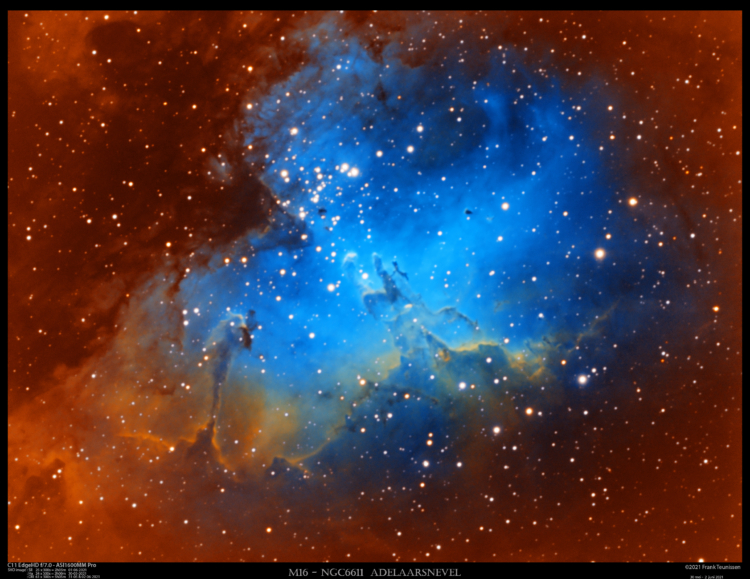 M16 – NGC6611 Eagle nebula – “Pilars of Creation”, 30 mei – 2 juni 202