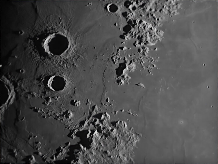 Het was weer zover, de Maan stond er prachtig op maar helaas was er veel turbulentie die op het la