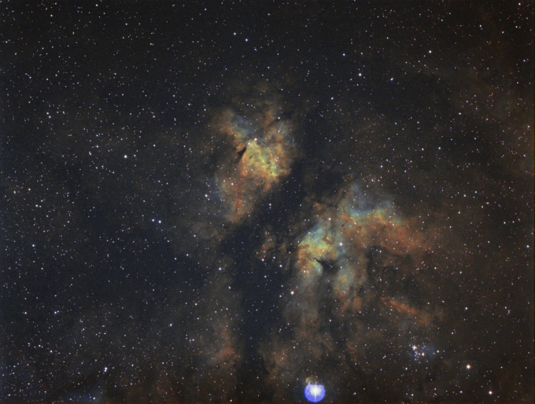 ik heb de opname gecorrigeerd, komt hij nu beter over?Untitled 1321 IC 1318 b FSQ 106 mm F 3,6 STT 8