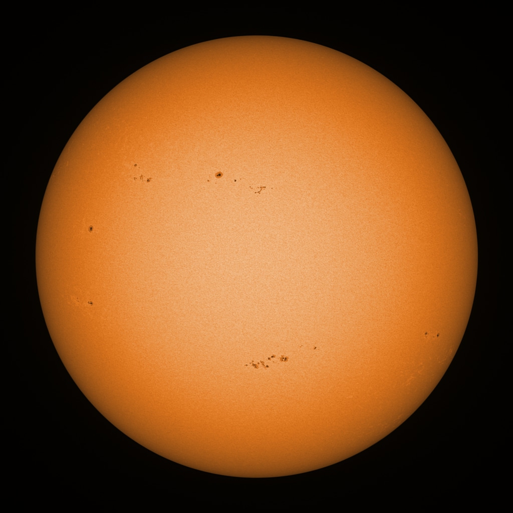 Vandaag begon prachtig en met uitstekende seeing van 2.5 tot 3.5″. Eerst om 07:53UTC de dageli
