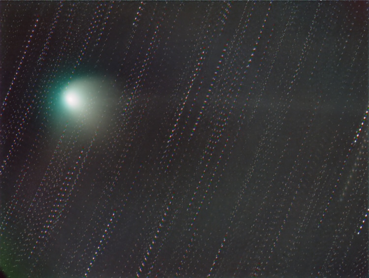 Deze opname van komeet ZTF C/2022-E3 is van 30 jan 2022. De omstandigheden waren niet optimaal tot 2