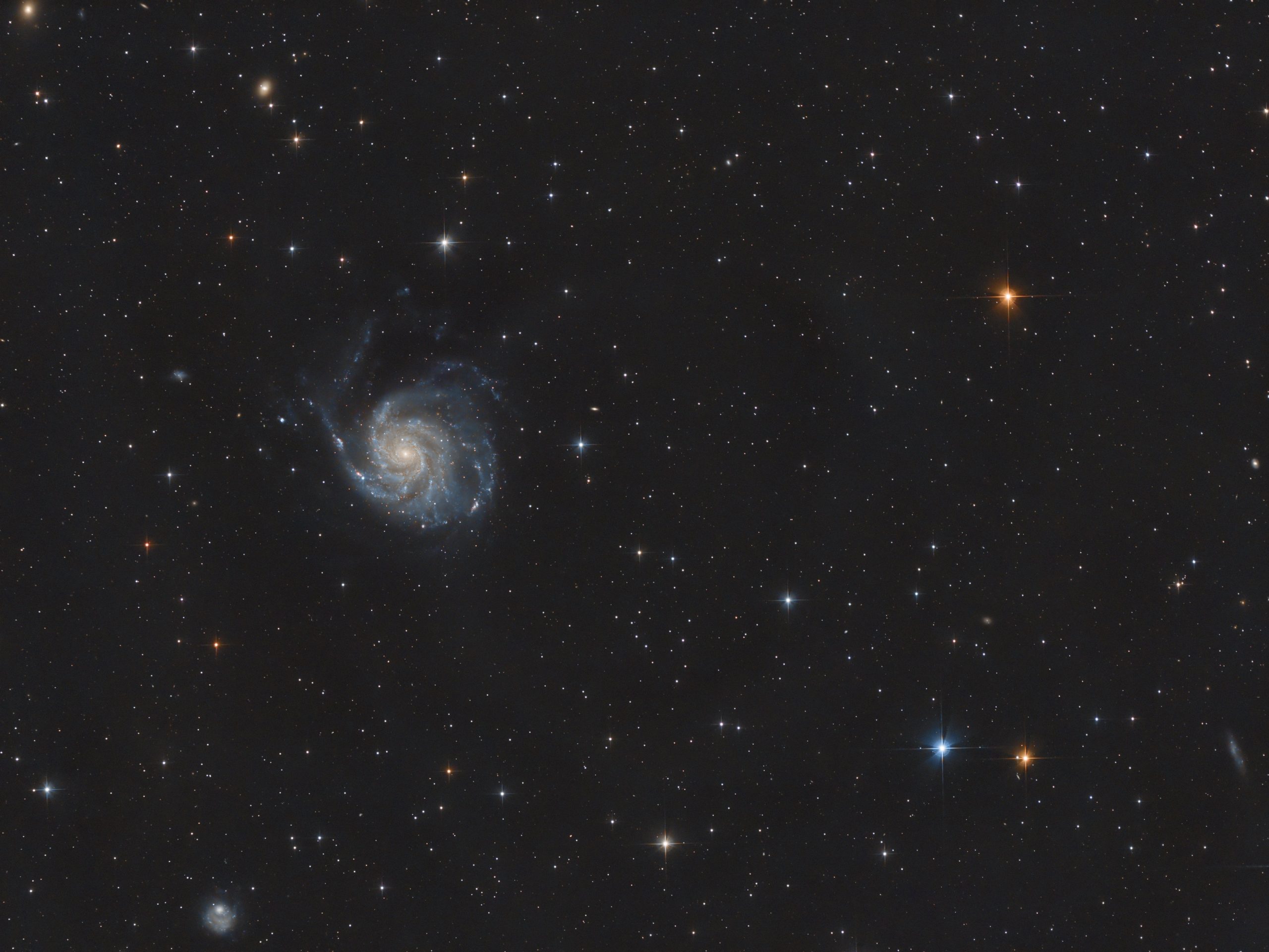 Dit is de 2e opname met de Quattro 150P: M101 met de supernova. Misschien een klein beetje mosterd n