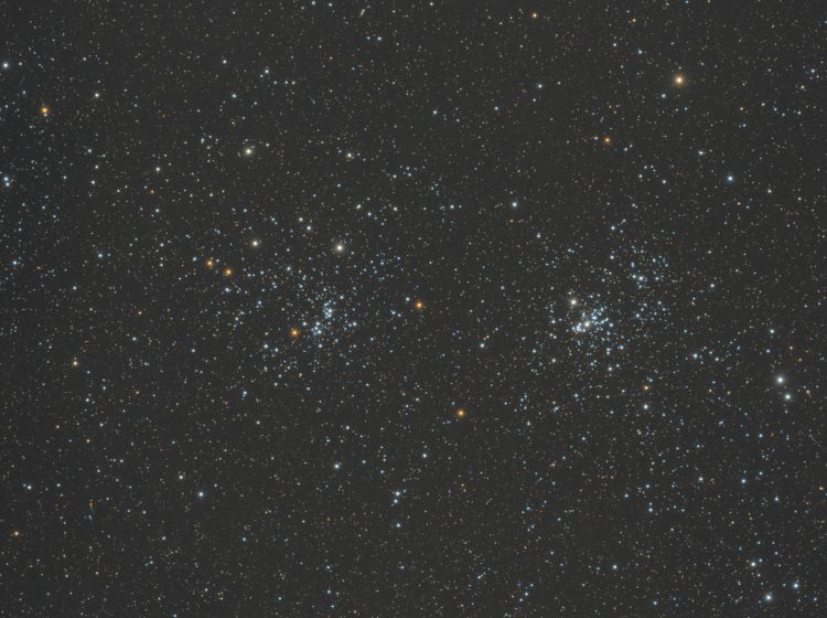 Deze opname van de Dubbel cluster in Perseus heb ik op 15 en 20 augustus 2023 gemaakt. Tussen de wol