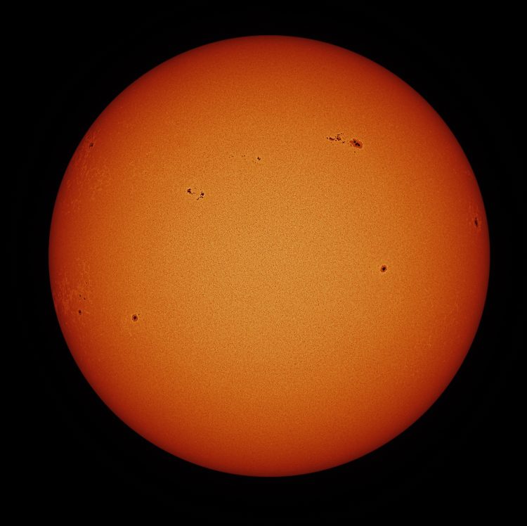Deze opname is van 14 april 2024 12:27:54 UTC gemaakt met een Robtics 80ED f/7 met 2 keer 2x barlow